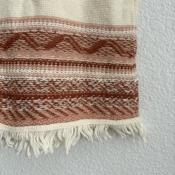 Madewell Women's Size XS Ivory Short Sleeve Fringed Medina Sweater Top - Picture 5 of 6